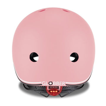 GLOBBER(グロッバー) LEDライト付きヘルメット/45-51cm パステルピンク【キッズヘルメット 子ども用 キックバイク 自転車】【送料無料 沖縄・一部地域を除く】